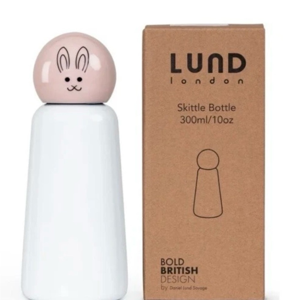 LUND London Skittle Mini Water Bottle 300ml (10oz) - Bunny